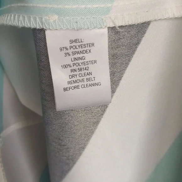 London Times Striped Shift Dress with Belt - Women's 10 - Picture 8 of 8